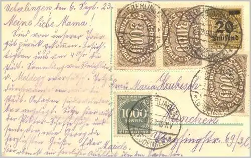 Deutsches Reich 1923 Nr 254 Rundstempel (Datum und/oder Ort klar)