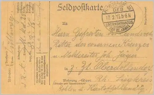 Deutsches Reich 1915 Rundstempel (Datum und/oder Ort klar)