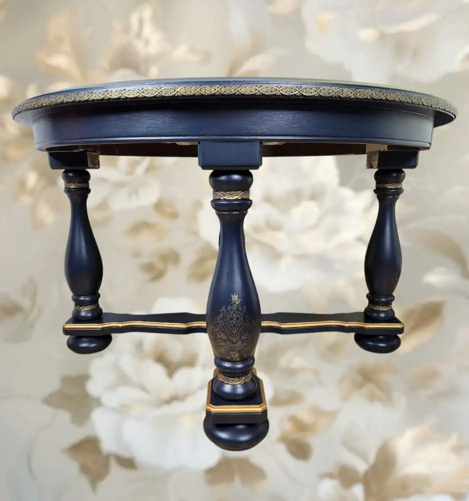 Unikat: Handgearbeiteter Tisch mit echter Marmorplatte (Massiv) 1