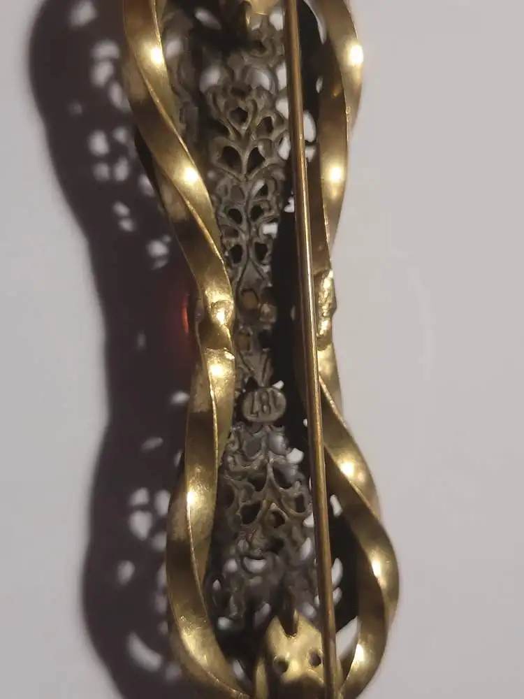 Brosche aus dem Jugendstil (ca. 1890–1910) Böhmen um 1900 – Signiert 