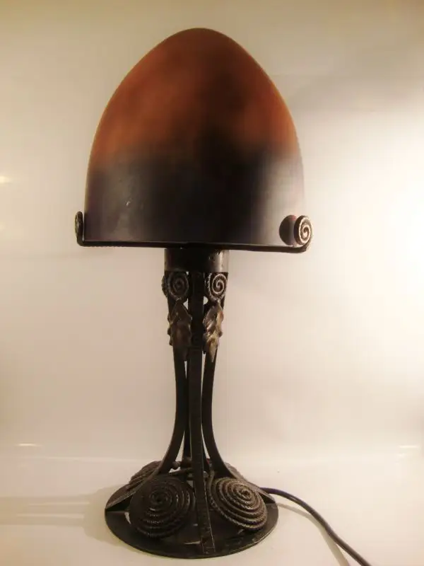 Art Nouveau Pilz Lampe Frankreich Jugendstil 4