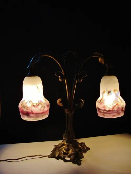 Muller Freres Art Nouveau Tischlampe 1