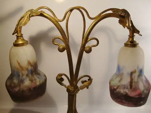 Muller Freres Art Nouveau Tischlampe
