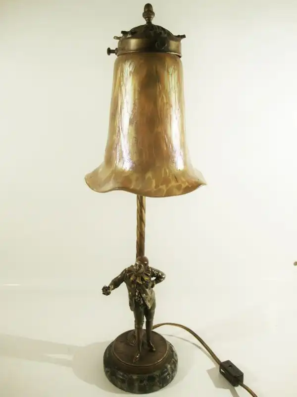Loetz Harlequin Jugendstil - Tischlampe. 0