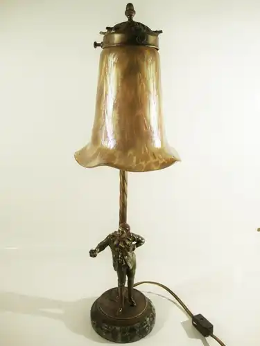 Loetz Harlequin Jugendstil - Tischlampe.