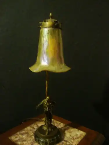 Loetz Harlequin Jugendstil - Tischlampe.
