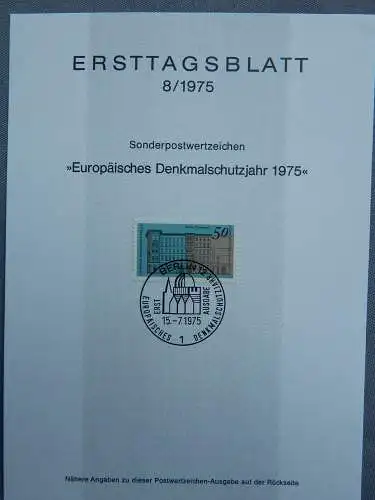 Deut. Lokala. ab 1945 Nur Hauptgebiet 1975 Ersttagsstempel