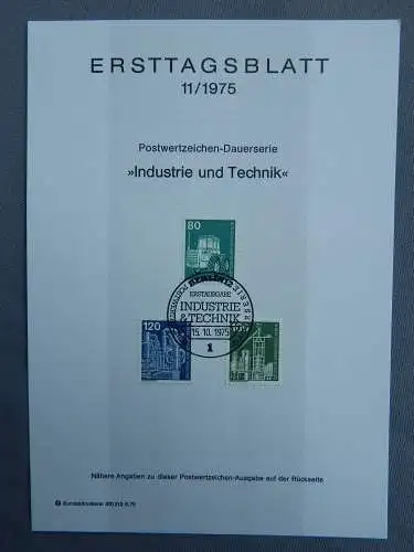 Deut. Lokala. ab 1945 Nur Hauptgebiet 1975 Ersttagsstempel