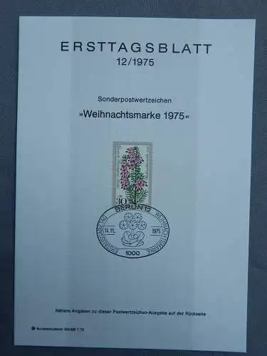 Deut. Lokala. ab 1945 Nur Hauptgebiet 1975 Ersttagsstempel
