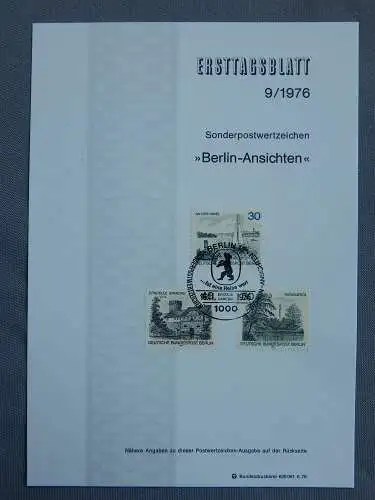 Deut. Lokala. ab 1945 Nur Hauptgebiet 1976 Ersttagsstempel