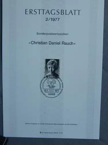 Deut. Lokala. ab 1945 Nur Hauptgebiet 1977 Ersttagsstempel