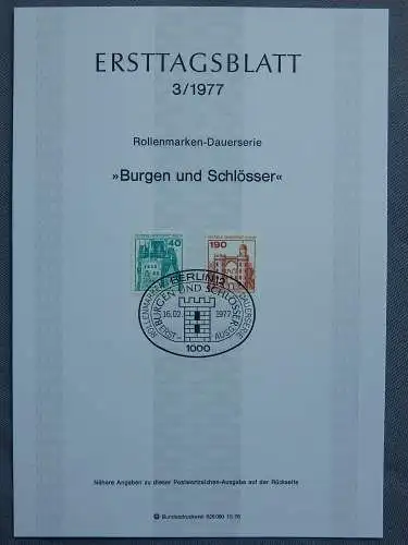 Deut. Lokala. ab 1945 Nur Hauptgebiet 1977 Ersttagsstempel