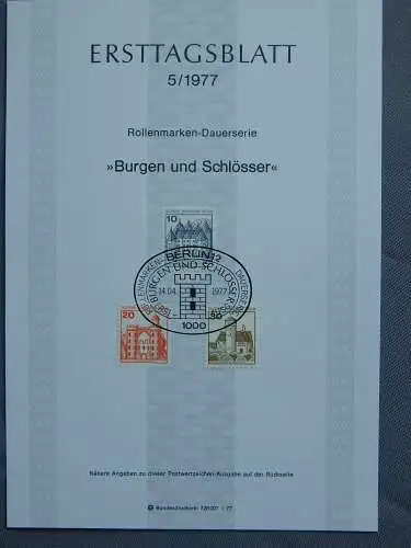 Deut. Lokala. ab 1945 Nur Hauptgebiet 1977 Ersttagsstempel