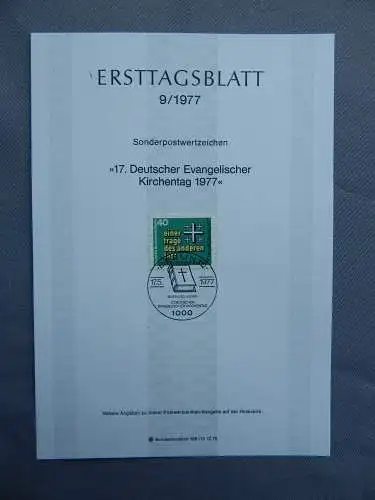 Deut. Lokala. ab 1945 Nur Hauptgebiet 1977 Ersttagsstempel