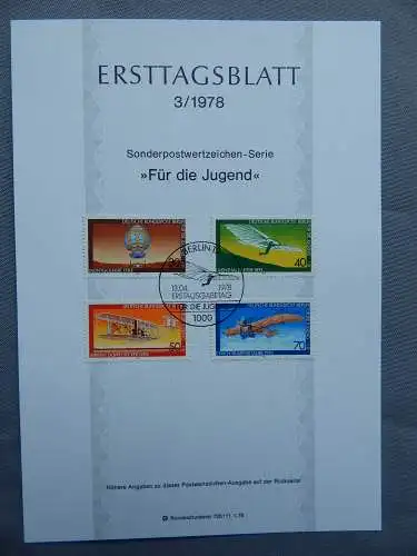 Deut. Lokala. ab 1945 Nur Hauptgebiet 1978 Ersttagsstempel