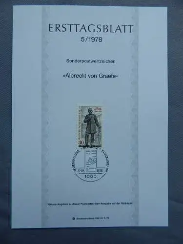 Deut. Lokala. ab 1945 Nur Hauptgebiet 1978 Ersttagsstempel
