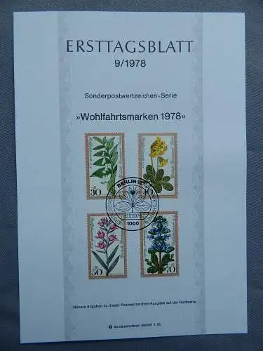 Deut. Lokala. ab 1945 Nur Hauptgebiet 1978 Ersttagsstempel
