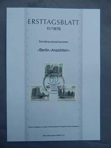 Deut. Lokala. ab 1945 Nur Hauptgebiet 1978 Ersttagsstempel
