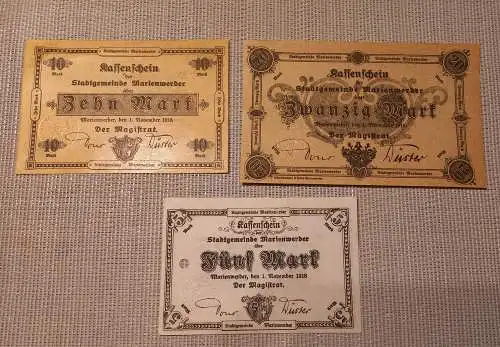 Kassenscheine Marienwerder