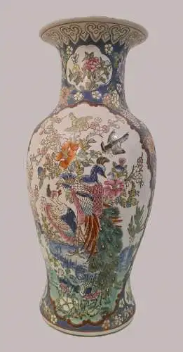 Asiatische - chinesische Porzellan Vase – ca. 1900 – Tongzhi-Marke – 48,5 cm groß, Sammlungs- und Dekorationsstück für Einrichtung oder als Solitär