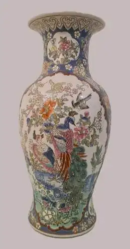 Asiatische - chinesische Porzellan Vase – ca. 1900 – Tongzhi-Marke – 48,5 cm groß, Sammlungs- und Dekorationsstück für Einrichtung oder als Solitär