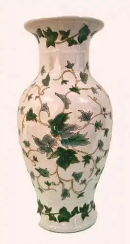Elegante chinesische Porzellan Vase mit Efeuranken – 31 cm groß, asiatische stilvolle Dekoration, Tongzhi-Periode der Großen Qing-Dynastie 
