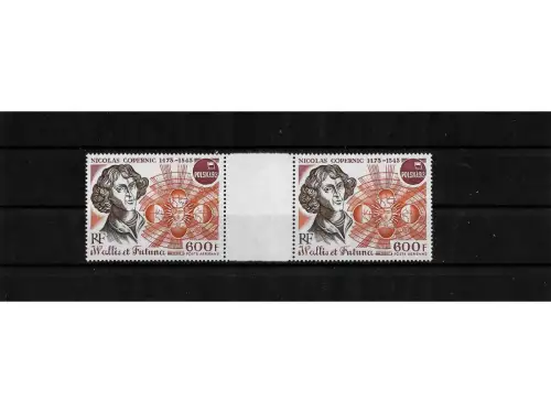Wallis- und Futuna-Inseln, MiNr. 640 **, Paar mit ZS, Nikolaus Kopernikus