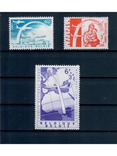 Belgien, Posten 2, postfrisch, komplette Sätze u. Marken, Michel über 25,- Euro