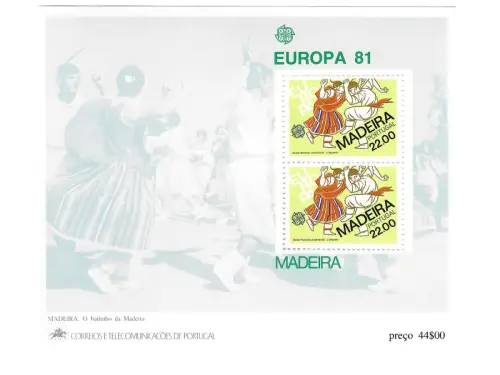 Portugal Madeira, MiNr. Block 2, 3, 4, 5, 6, 13, 14 **, Europa