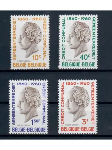 Belgien, Posten 4, postfrisch, komplette Sätze u. Marken, Michel über 25,- Euro
