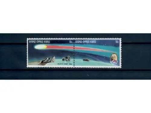 Zypern, 662-663 Paar **, postfrisch, Halley’s Comet, Halleyscher Komet