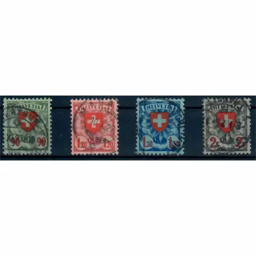 Schweiz, Wappenschild, MiNr. 194x-197x, gestempelt