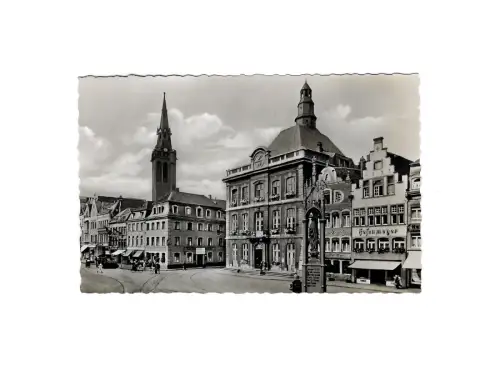 Düren, Marktplatz mit Rathaus und Annakirche, ungebraucht