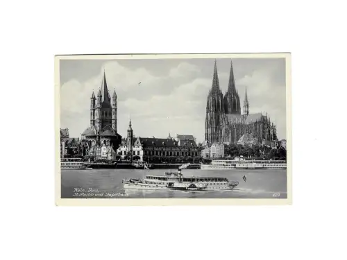 Köln, Dom, St. Martin und Stapelhaus, gbraucht, Feldpost, Jahr 1939