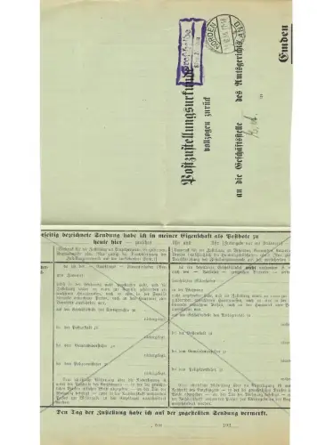 Landpoststempel Großheide über Norden auf PZU vom 11.12.35