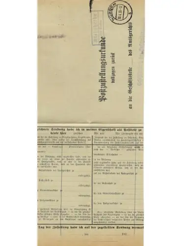 Landpoststempel Kleinheide über Norden auf PZU vom 30.4.39