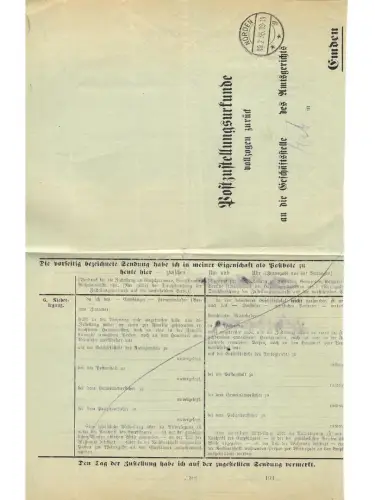 Landpoststempel Halbemond über Norden auf PZU vom 13.2.36