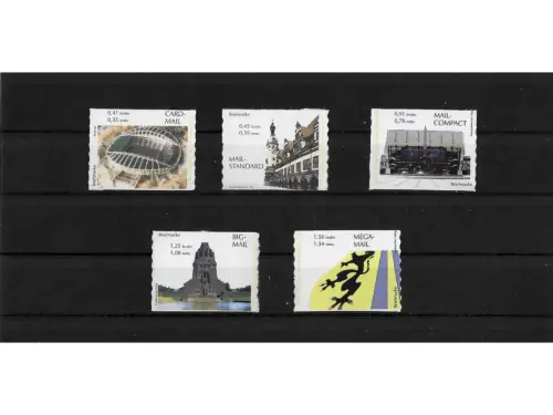 Privatpost PIN AG, verschiedene Motive, 5 Werte, selbstkleb.