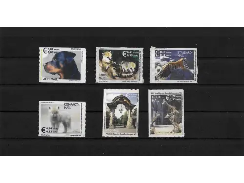 Privatpost PIN AG, Zootiere, 6 Werte, selbstkleb.