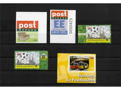 Privatpost PostModern, verschiedene Motive, 5 Werte, selbstkleb. (A)