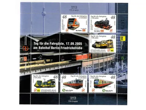 Privatpost PIN Gruppe, Bus und Bahn in Berlin, Block, nasskleb.