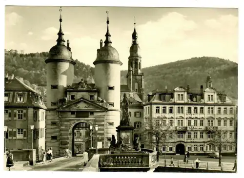 AK Heidelberg, Alte Brücke und Heiliggeistkirche, 10369