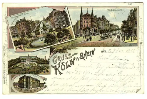 AK Köln, 1902, Hohenzollern Ring, Theater, 11209