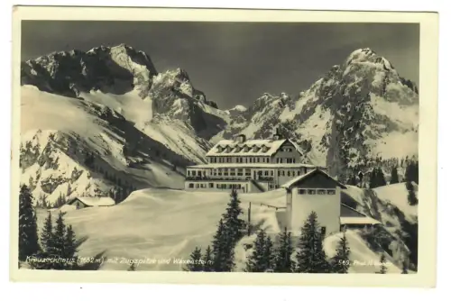 AK Garmisch-Partenkirchen, Berghütte Kreuzeckhaus, Winter,  10809