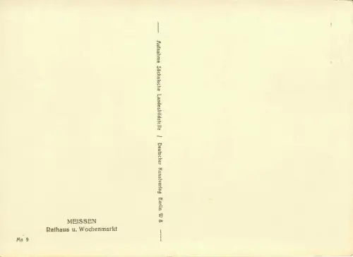 AK Meissen, Wochenmarkt mit Rathaus, 10990