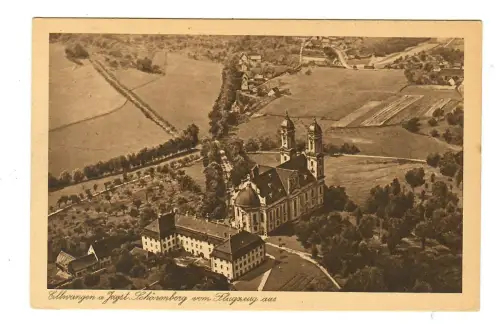 AK Ellwangen, Schönenbergkirche vom Flugzeug, 11644