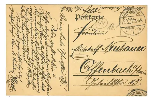 Ganzstück, AK, Dortmund, mit Lebensmittelkarten 1916, Einzelstück, 12019