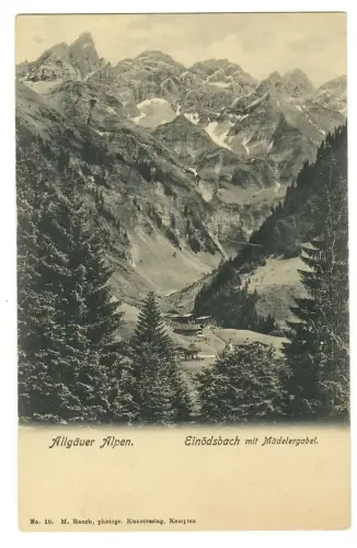 AK Einödsbach, Allgäuer Alpen Mädelergabel, 12077