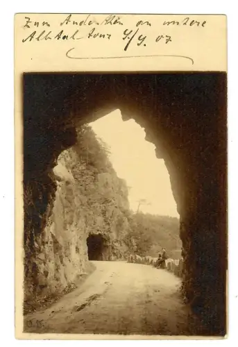AK St. Blasien, Albtalstrasse mit Tunnel nach Albbruck, 12085