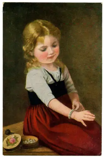 Künstler AK, Carl von Bergen, Der erste Schmuck, , 12088